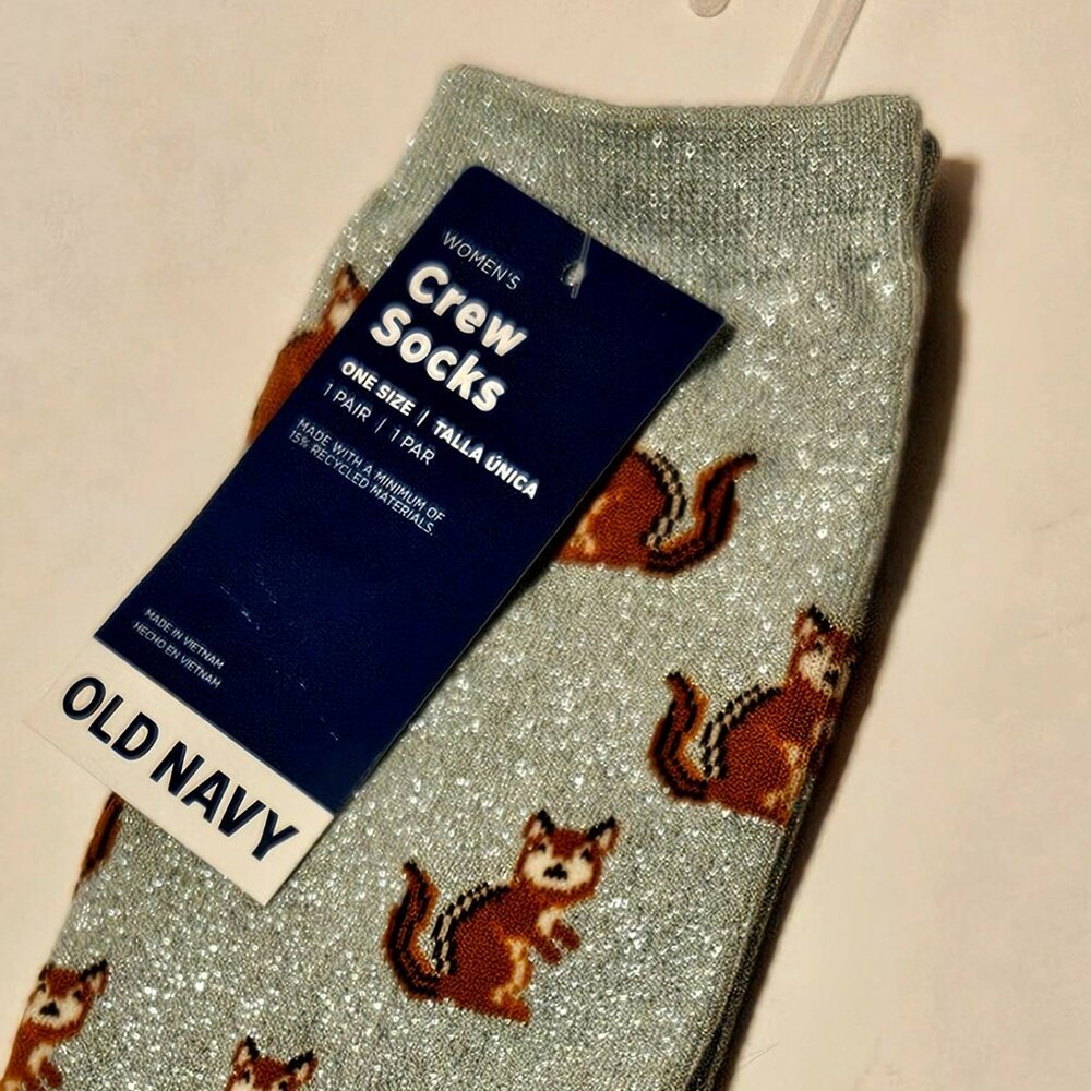 Old Navy Squirrel Crew Socks